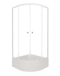 Душевой уголок Triton Ультра Щ0000061812 90x90 см профиль белый стекло прозрачное